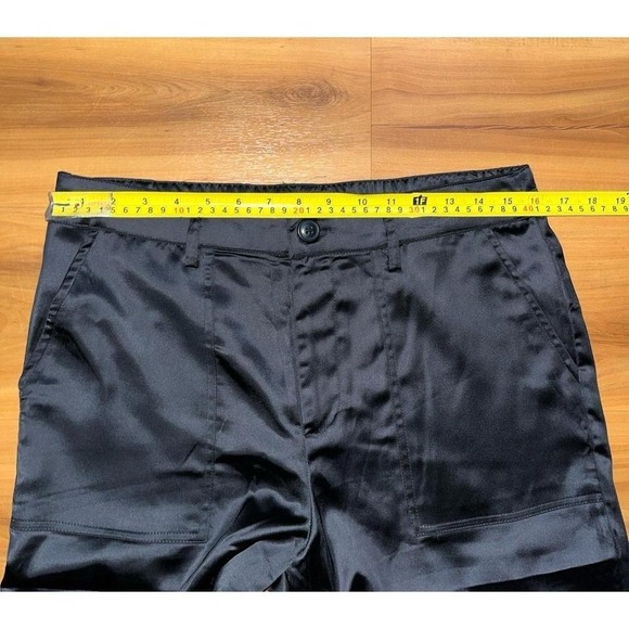 Womens Sanctuary Satin Black Cargo Wide Leg Pants - Picture 4 of 6